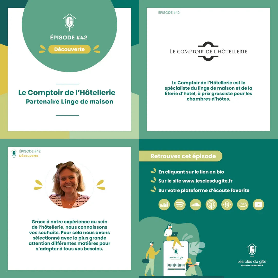 Épisode #42 podcast Le Comptoir de l'Hôtellerie : linge hôtelier premium et écoresponsable