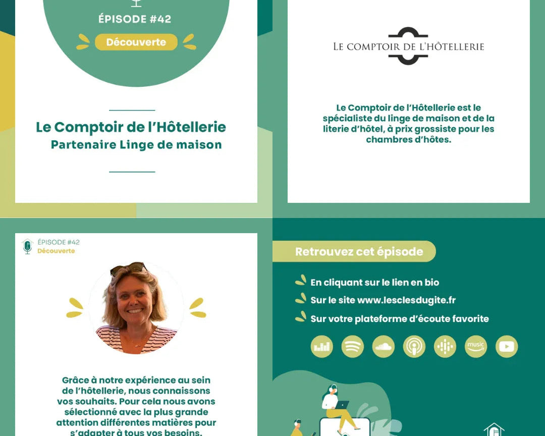 Épisode #42 podcast Le Comptoir de l'Hôtellerie : linge hôtelier premium et écoresponsable