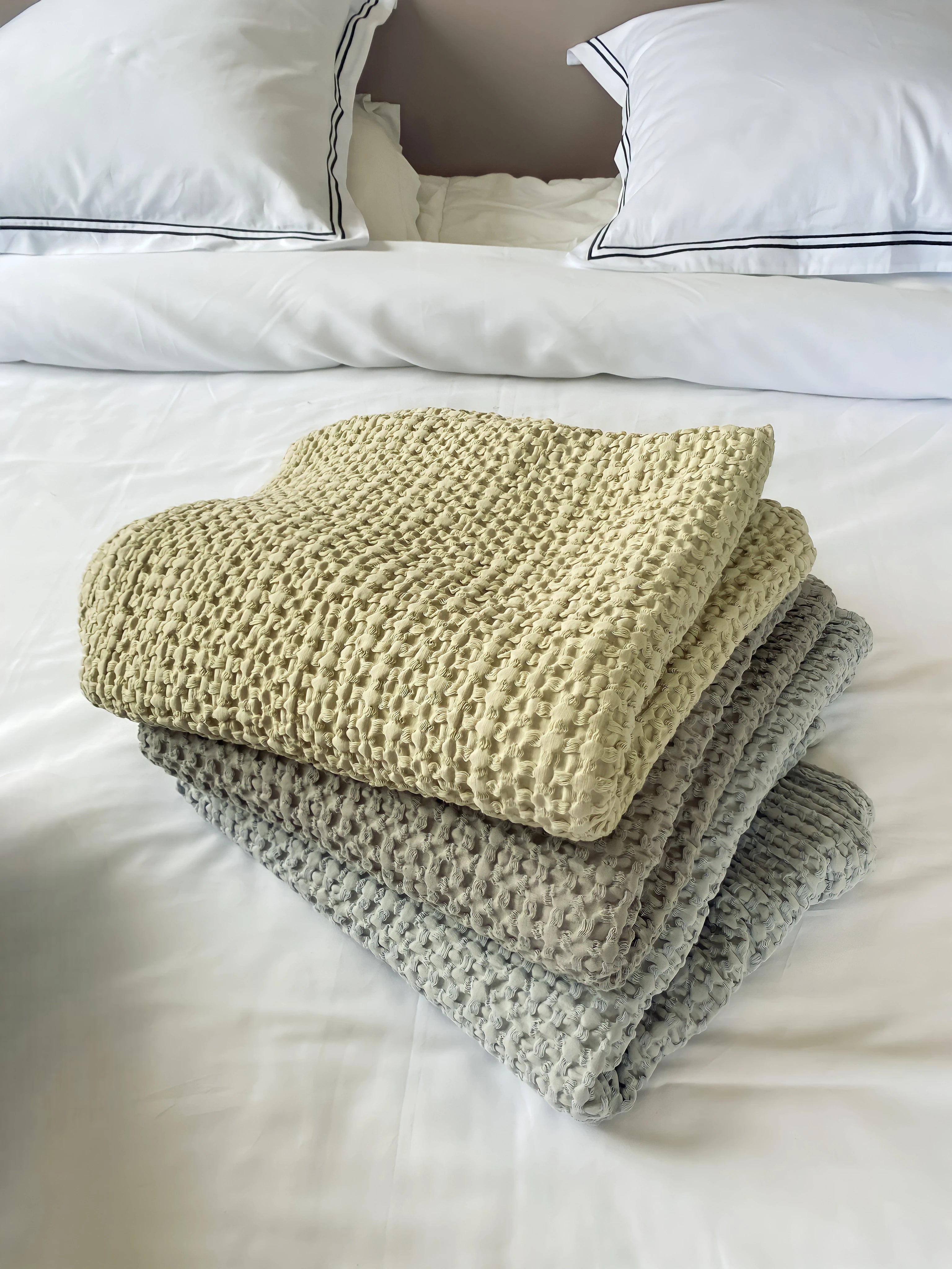 Chemin de lit Waffle 80x240