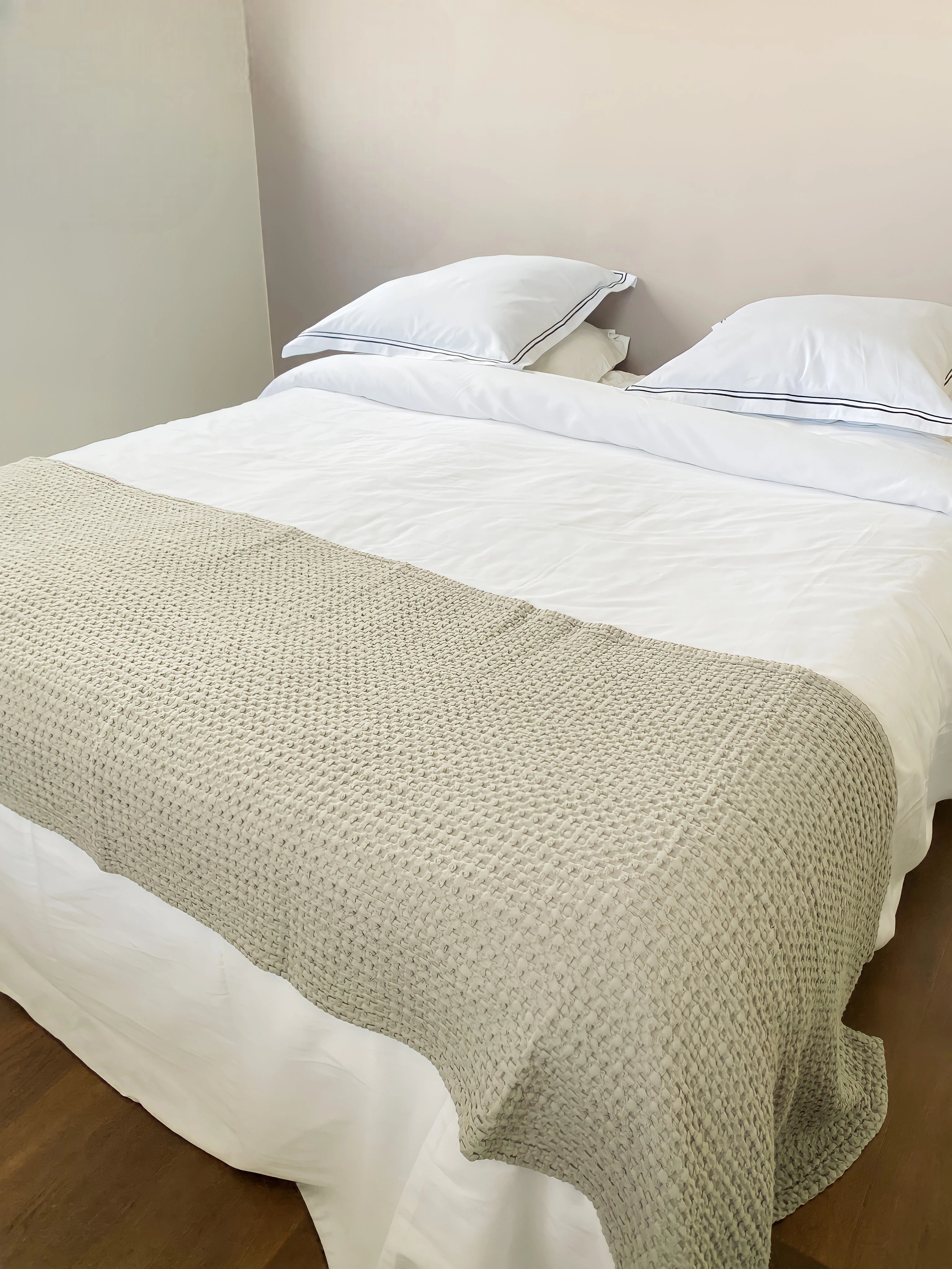 Chemin de lit Waffle 80x240